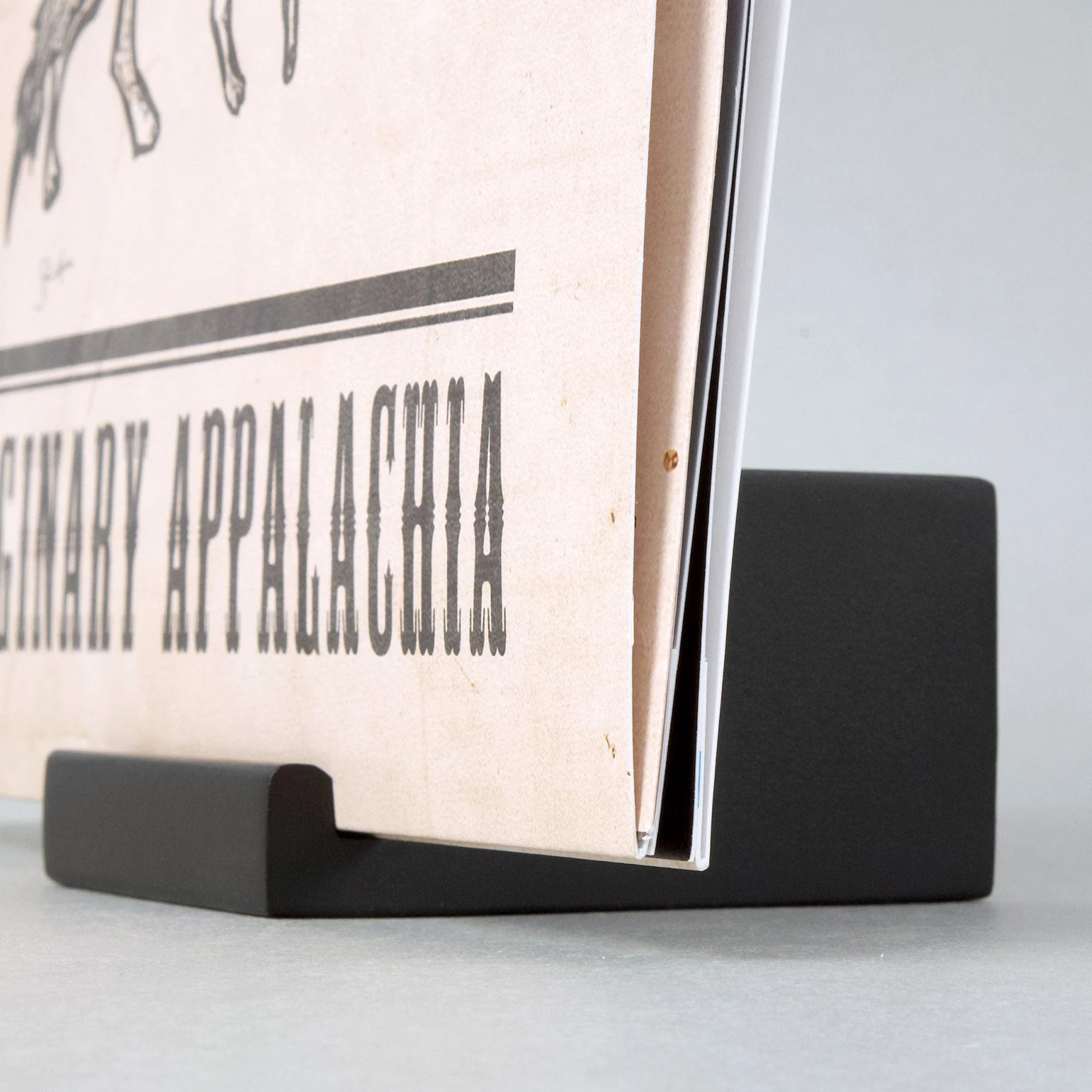Wood Block Record Display (Black) - Image 4
